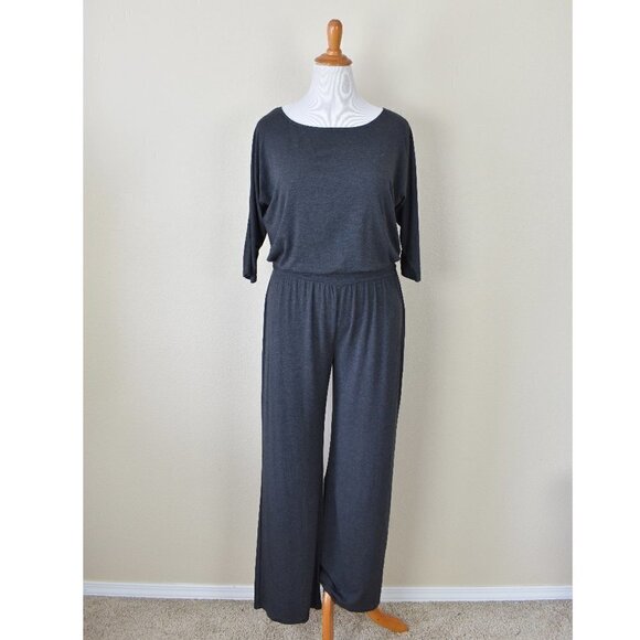 Soft Surroundings Toujours Jumpsuit Jersey Knit Charcoal Gray M - Picture 1 of 7